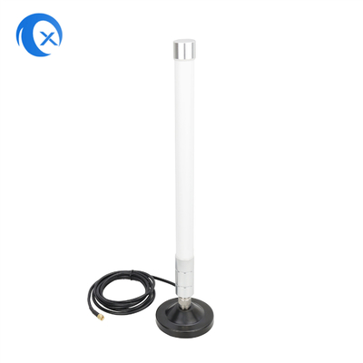 860-930MHz 3dBi ไฟเบอร์กลาสเสาอากาศฐานแม่เหล็ก 868MHz 915MHz เสาอากาศฮีเลียมสำหรับ LoraWAN hotspots miner