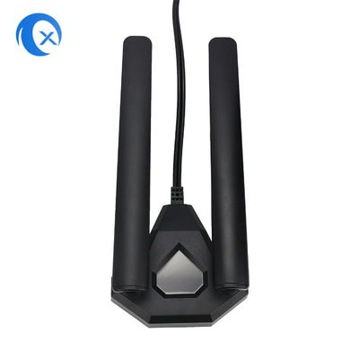 WiFi 6E Tri Band Antenna 6GHz 5GHz 2.4GHz เกมส์ WiFi Antenna ฐานแม่เหล็กสําหรับคอมพิวเตอร์ PC