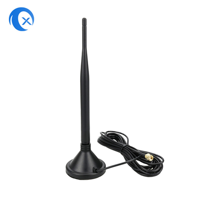 2.4G 5 DBi 5g 5.8g WiFi มอนท์แอนเทนน์แม่เหล็กทุกทิศทาง พร้อมสายเชื่อม SMA สําหรับการ์ดเครือข่าย