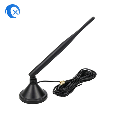 2.4G 5 DBi 5g 5.8g WiFi มอนท์แอนเทนน์แม่เหล็กทุกทิศทาง พร้อมสายเชื่อม SMA สําหรับการ์ดเครือข่าย