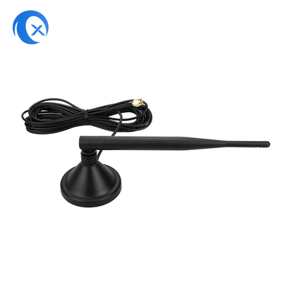 2.4G 5 DBi 5g 5.8g WiFi มอนท์แอนเทนน์แม่เหล็กทุกทิศทาง พร้อมสายเชื่อม SMA สําหรับการ์ดเครือข่าย
