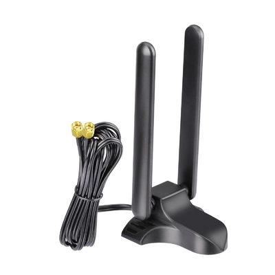 WiFi 6E Antenna Tri-Band 2.4GHz 5GHz 6GHz ฐานแม่เหล็ก WiFi Antennae RP-SMA Connector สําหรับ PC Desktop Wireless Router