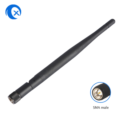 2.4G 5.8g ความสามารถสูง 5dBi แอนเทนน่าแบบสองวงจร แอนเทนน่า WiFi ภายนอก แอนเทนน่ายางที่มี SMA เพศชายสําหรับรูเตอร์