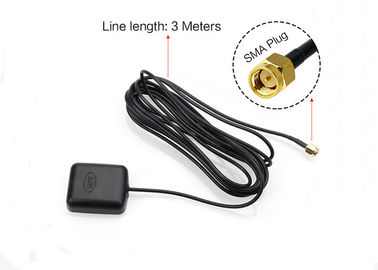 เสาอากาศนำทาง GPS สีดำสูง Gain 1575.42MHZ ใช้งานได้ 28 - 30dBi Gain For Car
