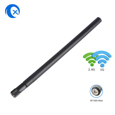 ตัวเชื่อมต่อ RP SMA แบบหมุนได้เสาอากาศ WiFi รอบทิศทางแบบ Dual Band 5dBi