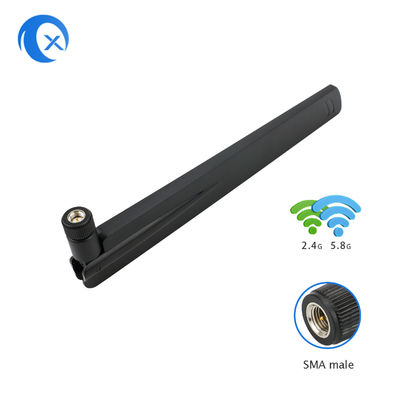 5dBi 2.4G 5G Dual Band Omni WiFi เสาอากาศพร้อมขั้วต่อ RP SMA หมุนได้