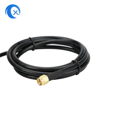 ขั้วต่อ SMA ตัวผู้ 4G LTE เสาอากาศแบบแม่เหล็กพร้อมสายเคเบิล LMR195