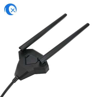 2.4GHz 5GHz Dual Band Antenna ฐานแม่เหล็กสำหรับ PCI-E WiFi การ์ดเครือข่าย Wireless Router