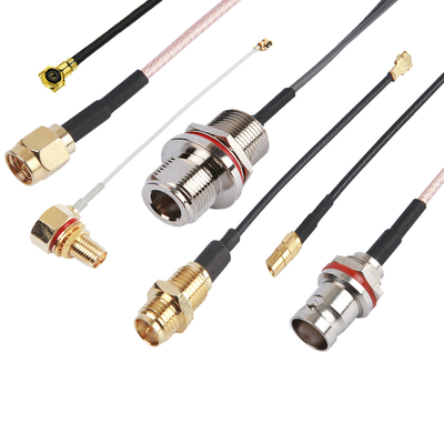 ชุดสายโคแอกเชียล RF สายเคเบิล RG316 SMA N-Type MMCX BNC Connector สายจัมเปอร์