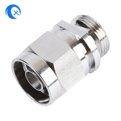 ทองเหลืองชุบนิกเกิลบริสุทธิ์ N-type ตัวเชื่อมต่อตัวเมีย CNC machined hardware