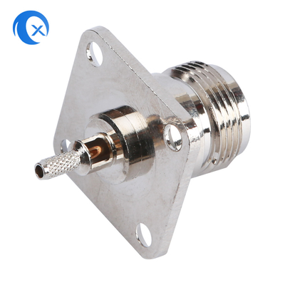 50ohm Pannel mount ขั้วต่อตัวเมียชนิด F-type ชิ้นส่วนฮาร์ดแวร์ CNC