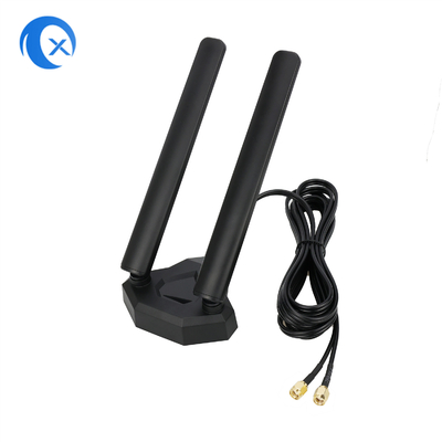 WiFi 6E Tri Band Antenna 6GHz 5GHz 2.4GHz เกมส์ WiFi Antenna ฐานแม่เหล็กสําหรับคอมพิวเตอร์ PC